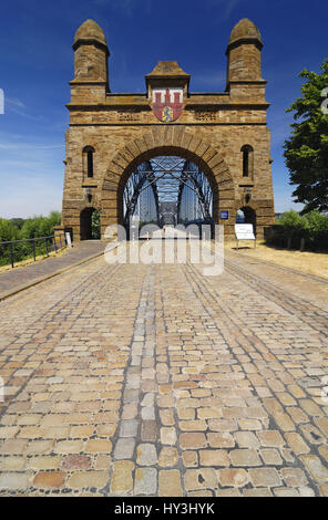 Alte Harburger Elbbr? Cke in Hamburg, Deutschland, Europa, Alte Harburger Elbbrücke in Hamburg, Deutschland, Europa Stockfoto