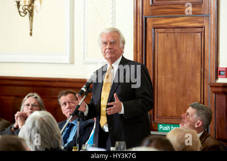 Lord David Owen mittags die Oldie literarische 14.03.17 Stockfoto