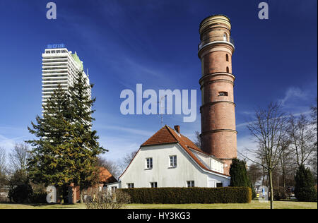 Alter Leuchtturm in Travem? Nde, Schleswig - Holstein, Deutschland, Europa, Alter Leuchtturm in Travemünde, Schleswig-Holstein, Deutschland, Europa Stockfoto