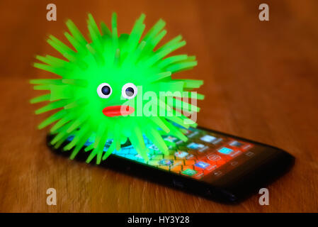 Handy-Virus, Handyvirus Stockfoto