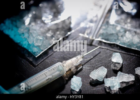 Droge Crystal Meth, symbolisches Bild, Droge Crystal Meth, Symbolbild Stockfoto