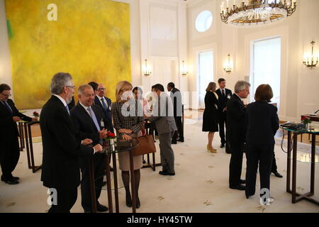 Berlin, Deutschland, 22. Mai 2015: UN-Menschenrechtsrat trifft Bundespräsident Gauck. Stockfoto