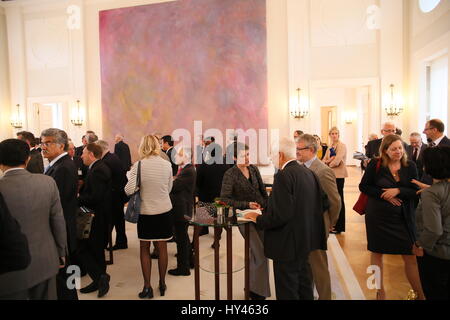 Berlin, Deutschland, 22. Mai 2015: UN-Menschenrechtsrat trifft Bundespräsident Gauck. Stockfoto