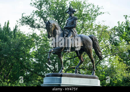 George Washington-Statue, Public Garden, Boston, Massachusetts, USA Stockfoto