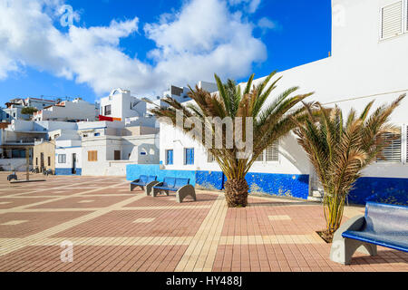 Typischen kanarischen Stil Fischerdorf Las Playitas an der südlichen Küste von Fuerteventura, Kanarische Inseln, Spanien Stockfoto