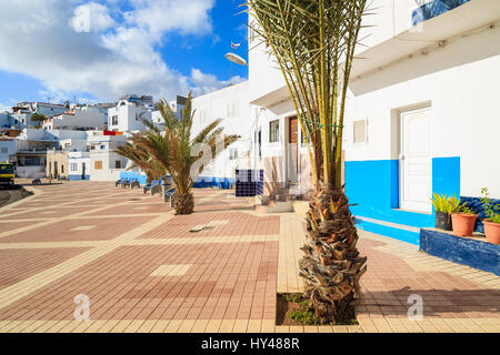 Typischen kanarischen Stil Fischerdorf Las Playitas an der südlichen Küste von Fuerteventura, Kanarische Inseln, Spanien Stockfoto