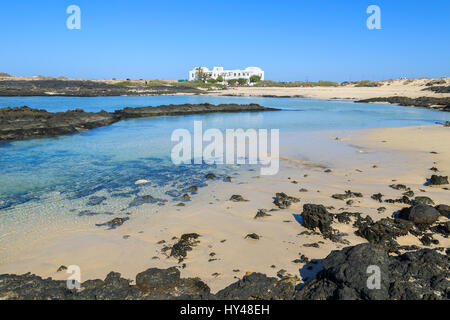 El Cotillo Strand Lagune im Norden von Fuerteventura, Kanarische Inseln, Spanien Stockfoto