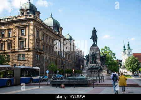 Polen Krakau - 08.05.2015 Einheimischen im Alltag der berühmte Bauwerke und Denkmäler Stockfoto