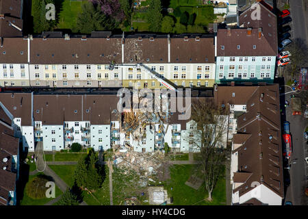 Wohnhaus in Dortmund explodierte, Dortmund - Hörde, Explosion in einem dreistöckigen Wohnhaus, Teutonenstrasse 3, Dortmund, Ruhrgebiet, Stockfoto