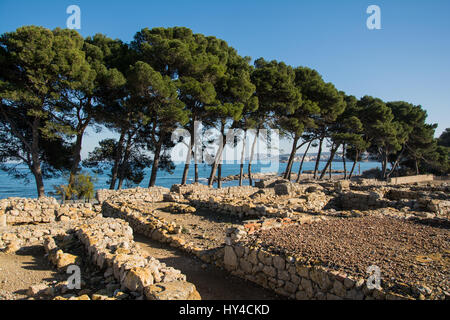 Greco-römische Ruinen des Emporda, Costa Brava, Katalonien, Spanien Stockfoto