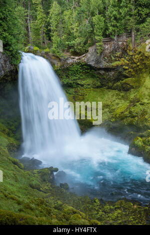 Sahalie fällt auf McKenzie River, Willamette National Forest, Oregon. Stockfoto