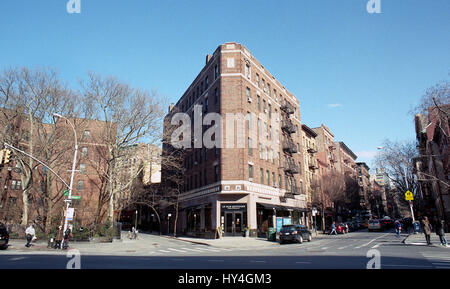 Schnittpunkt der Bleecker Street, Minetta Lane und 6th Avenue Stockfoto