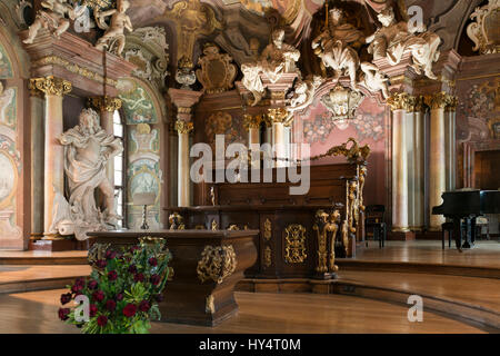 Polen, Wroclaw, die Aula Leopoldina (Auditorium Academicum) ist der Barocksaal der Universität. Stockfoto