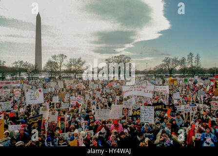 Jährliche RIght To Life März an der Westfront von dem US Capitol und der US-Supreme Court Schritte Washington DC., 22. Januar 1985. Foto: Mark Reinstein Stockfoto