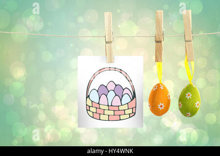 PE047 easter 01 bs nf gegen Grün Abstrakt vor Ort Lichtdesign Stockfoto