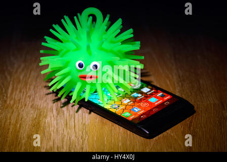 Handy-Virus, Handyvirus Stockfoto