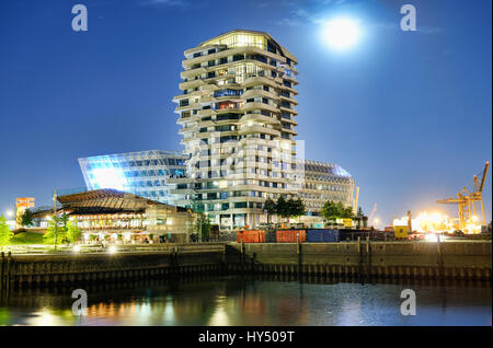 Marco-Polo-Tower und Unileverzentrale in der Hafen City Hamburg, Deutschland, Europa, Marco-Polo-Tower Und Unileverzentrale in der Hafencity von Hamb Stockfoto