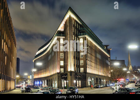 Chile-Haus im Quartier Büro Haus in der alten Stadt von Hamburg, Deutschland, Europa, Chilehaus Im Kontorhausviertel in der Altstadt von Hamburg, Deuts Stockfoto