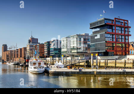 Sandy-Tor-Hafen in der Hafen City Hamburg, Deutschland, Europa, Sandtorhafen in der Hafencity von Hamburg, Deutschland, Europa Stockfoto