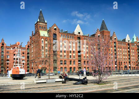 Dar-es-Salaam-Platz in der Hafenstadt Hamburg, Deutschland, Europa, Dar-es-Salaam-Platz in der Hafencity von Hamburg, Deutschland, Europa Stockfoto