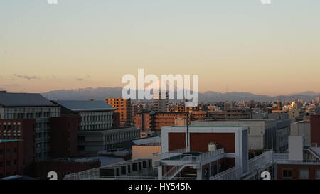 Mt. Fuji aus der Stadt Stockfoto