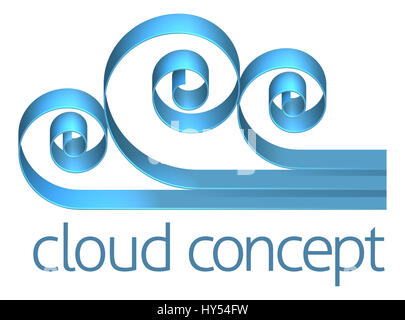 Eine Wolke Konzept Icon Design-element Stockfoto