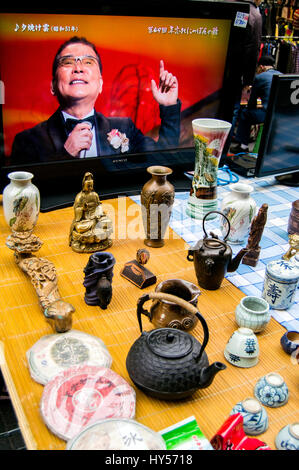 Zweiter hand Straßenmarkt, Xichang Road, Wanhua, Taipei, Taiwan Stockfoto