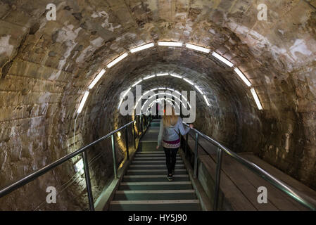 Eingang zum Salina Turda Salz mine befindet sich im Bereich Durgaus-Valea Sarata Turda Stadt, Kreis Cluj in Rumänien Stockfoto