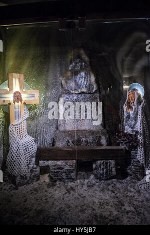 Salz-Altar in Salina Turda Salz liegt mir im Bereich Durgaus-Valea Sarata Turda Stadt, Kreis Cluj in Rumänien Stockfoto