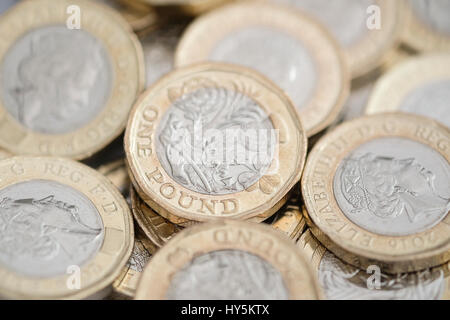 neue 2017 Pfund-Münzen Stockfoto