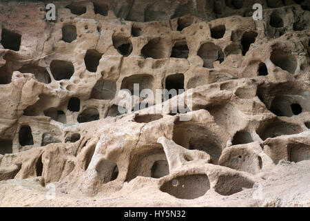 Cenobio de Valerón, Höhlen der Guanchen, Gran Canaria, Spanien Stockfoto