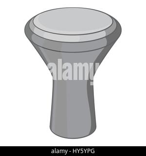 Darbuka Instrument Symbol, grauen monochromen Stil Stock Vektor