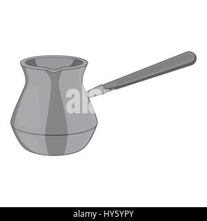 Cezve Symbol, grauen Stil Monochrom Stock Vektor