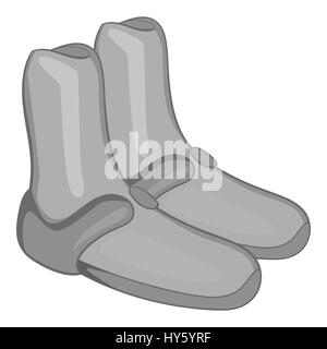 Reef Schuhe Symbol, grauen Stil Monochrom Stock Vektor