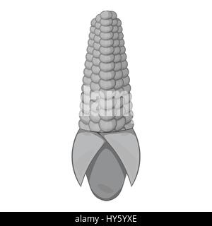Corn Cob Symbol, grauen Stil Monochrom Stock Vektor
