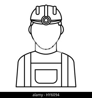 Bergmann-Symbol, Umriss-Stil Stock Vektor