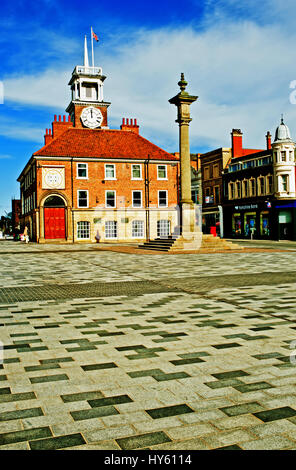 Rathaus und High Street, Stockton on Tees, Cleveland Stockfoto