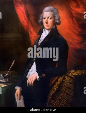 William Pitt der jüngere, britischer Premierminister am Ende des 18. und Anfang des 19. Jahrhunderts. Porträt von Thomas Gainsborough, c.1787-90 Stockfoto