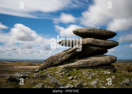 Showery tor Bodmin Moor Stockfoto