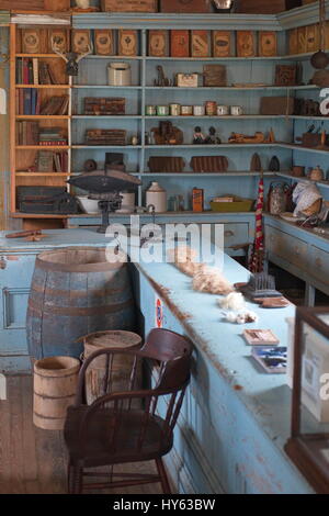 Das Innere des Bucktown Village Store. Harriet Tubman wurde hier in ihrer Jugend verletzt. Stockfoto