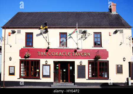 Carmarthen, Wales, UK, 22. Oktober 2016: Coracle Wirt Wirtshaus und Restaurant befindet sich im Kambrium Ort Stockfoto