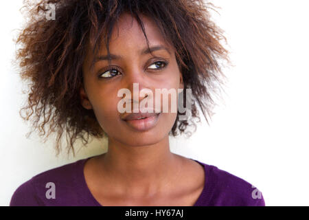 Porträt einer schönen afrikanischen Frau Gesicht Nahaufnahme Stockfoto