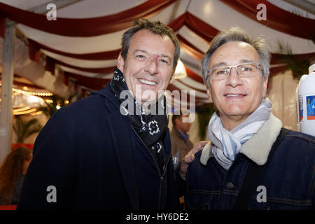 Jean-Luc Reichmann und Laurent Petitguillaume Teilnahme am Eröffnungsabend der Thron Fair zugunsten der Vereinigung Petits Princes Stockfoto