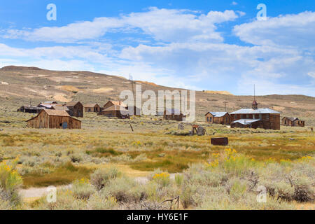 Blick vom Geisterstadt Bodie, Kalifornien USA. Alte verlassene mine Stockfoto