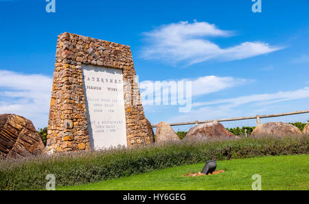 Wasserscheide Weinberg Margaret River-Gebiet, Südwest Austrlaia. Stockfoto