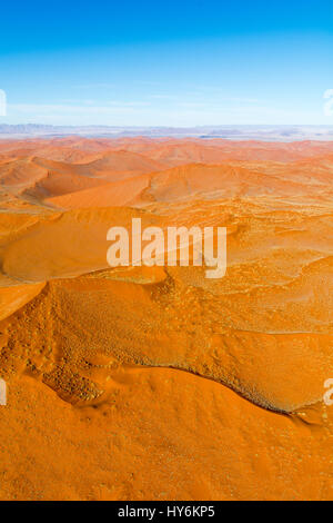 Airwiew von den Dünen und Umgebungslichter Region des Sossusvlei. Hier finden Sie höchsten Sanddünen der Welt. Befindet sich im Namib Naukluft Park, Namibia, Af Stockfoto