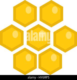 Honig-Kamm-Symbol, flachen Stil. Isoliert auf weißem Hintergrund. Vektor-Illustration, Clip-Art. Stock Vektor