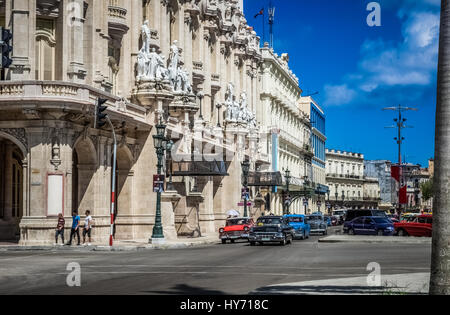 amerikanische Oldtimer in Varadero Kuba - Serie Kuba Reportage Stockfoto