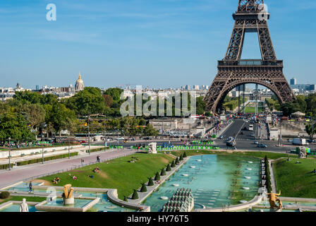 Skyline mit Tour Eiffel Paris Stockfoto