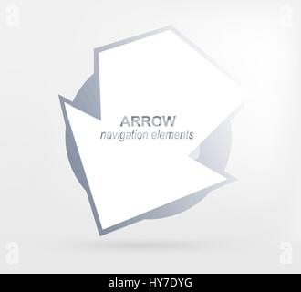 Konzept-abstrakte Pfeil-Elemente. Vektor-Icons EPS8 Stock Vektor